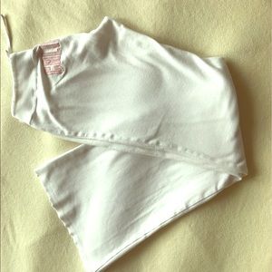 White stretch yoga pants